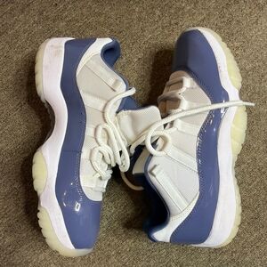 Jordan 11 Low Blue and White Athletic Sneakers